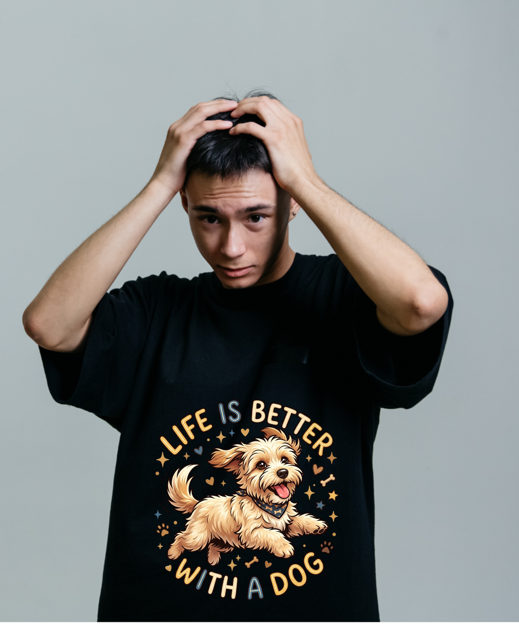 Happy Dog Unisex Classic Crew T-Shirt