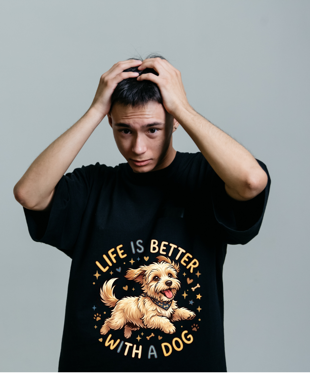Happy Dog Unisex Classic Crew T-Shirt