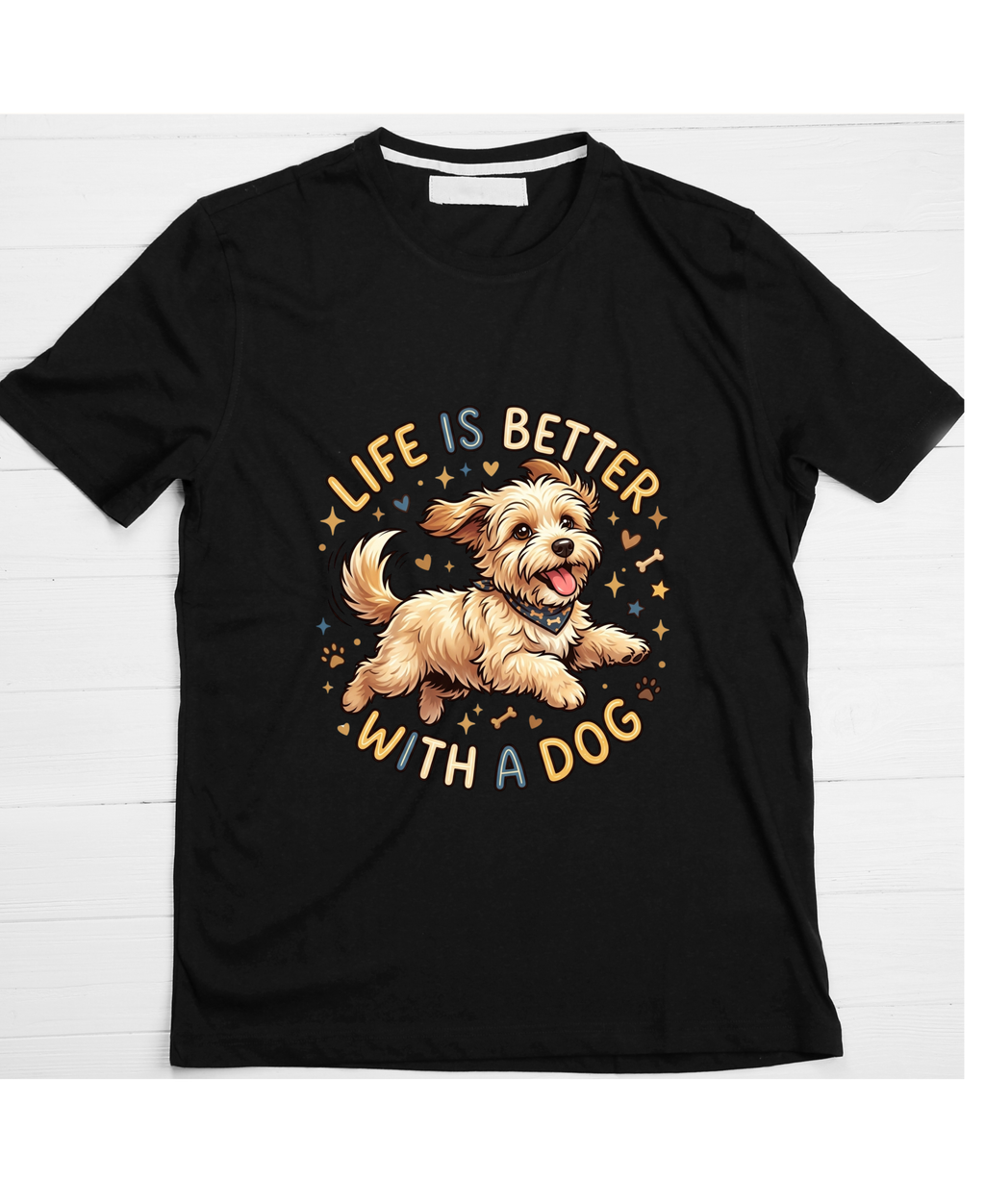 Happy Dog Unisex Classic Crew T-Shirt