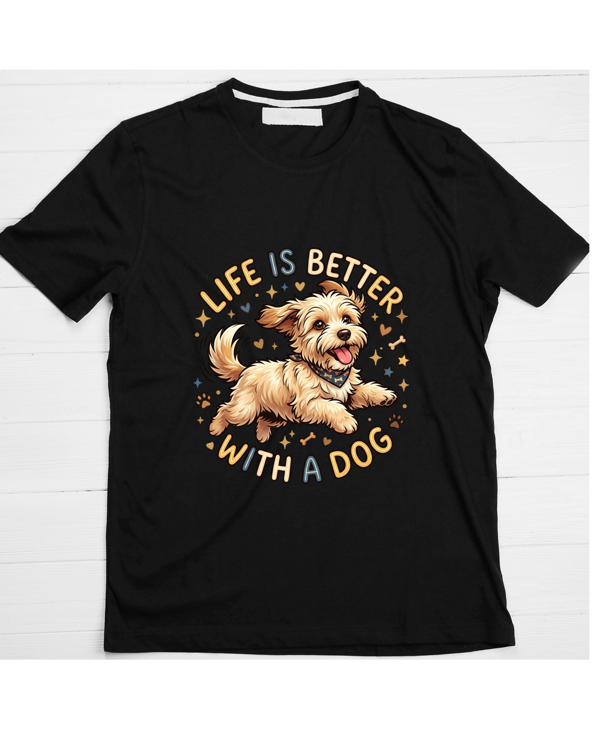 Happy Dog Unisex Classic Crew T-Shirt
